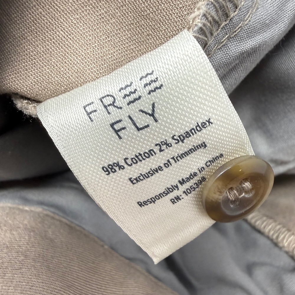 FREE FLY Mens Anchor Chino Pants Vintage Khaki Comfort‎ Stretch Size 36x32 NEW - Picture 6 of 6